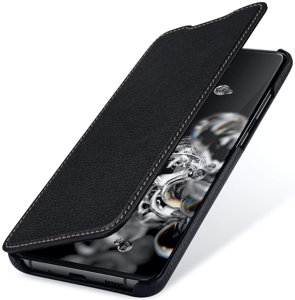 STILGUT Book Case kompatibel mit Samsung Galaxy S20 Ultra Hülle aus Leder zum Klappen, Klapphülle, H