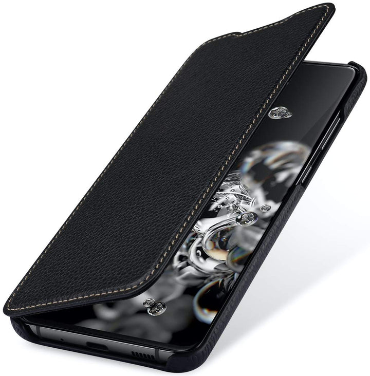 STILGUT Book Case kompatibel mit Samsung Galaxy S20 Ultra Hülle aus Leder zum Klappen, Klapphülle, H