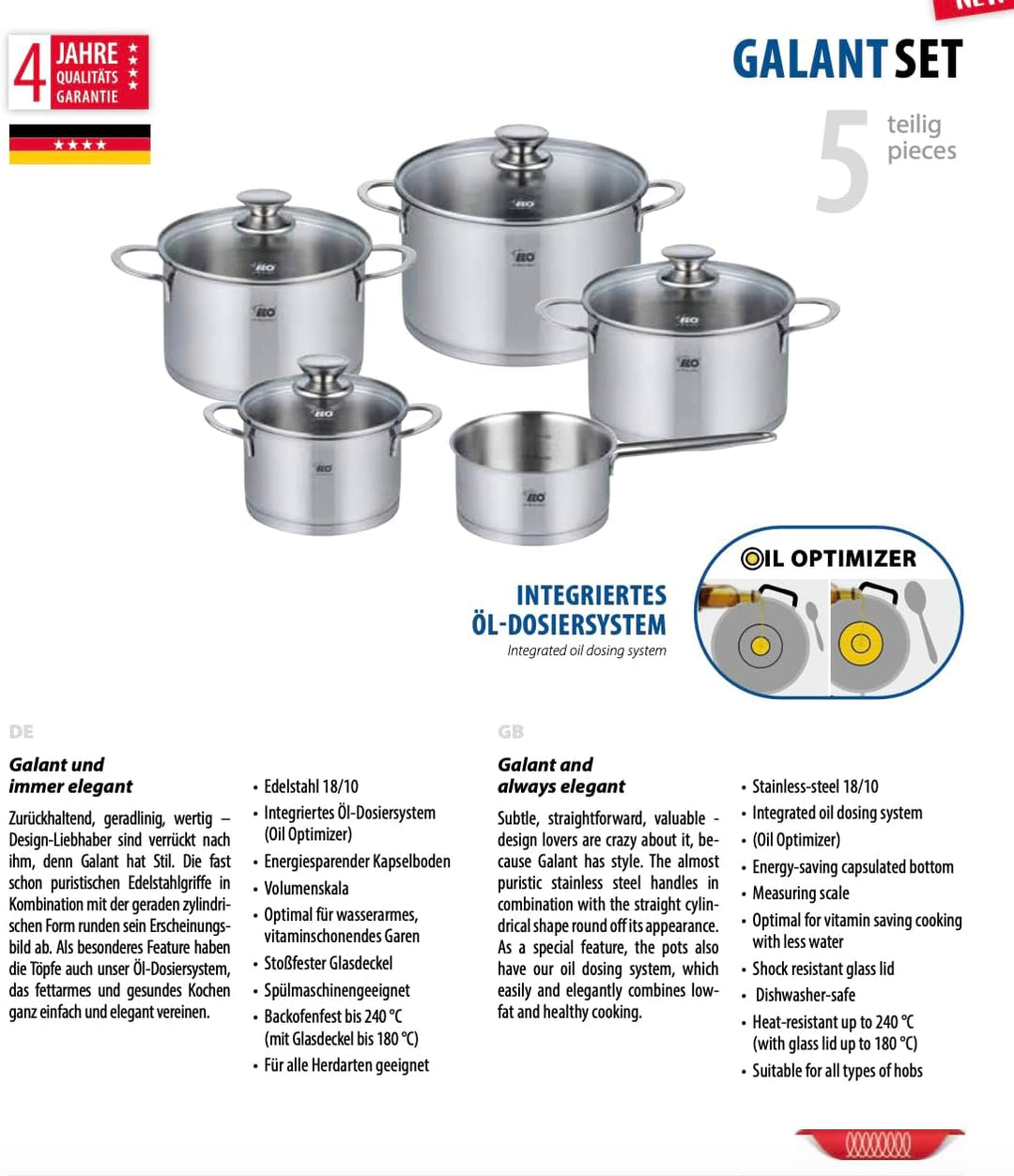 ELO Topfset Galant 5teilig ES