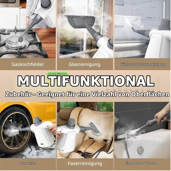 Dampfreiniger Handgerät, 400ml Handdampfreiniger Steam Cleaner Dampfreiniger FüR Alles Auto Fenster