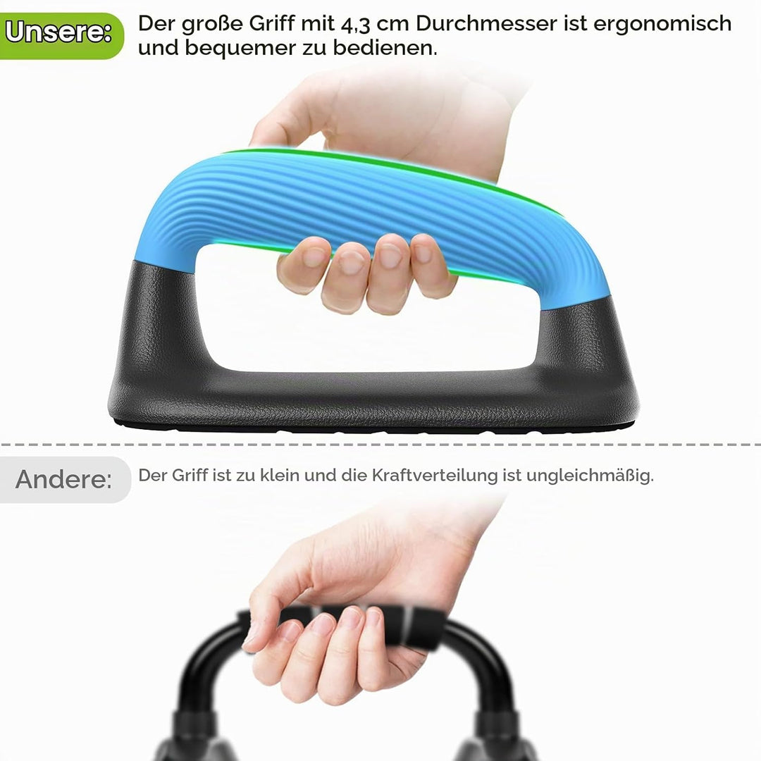Kipika Liegestützgriffe, Push-up handles, Push-up bars aus Weichem Kunststoff, Anti-Rutsch-Polster a