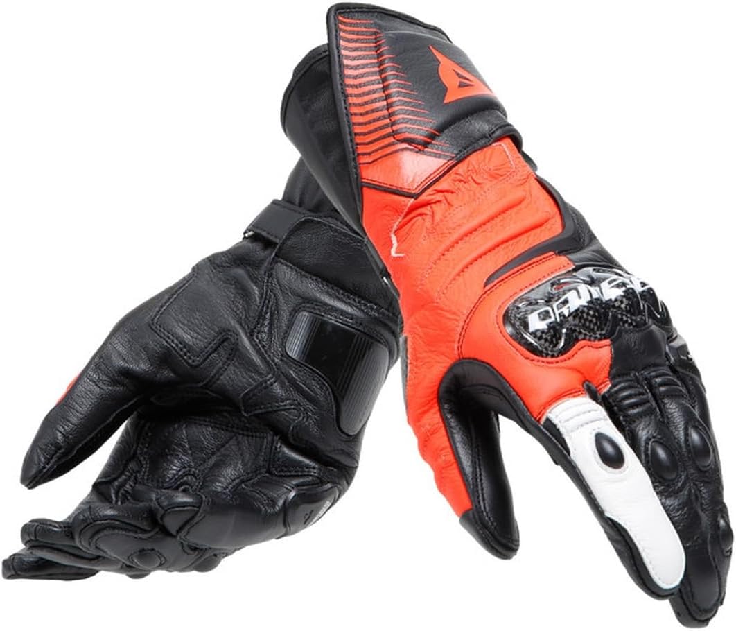 Dainese Carbon 4 Long Motorradhandschuhe L BLACK/FLUO-RED/WHITE, L BLACK/FLUO-RED/WHITE