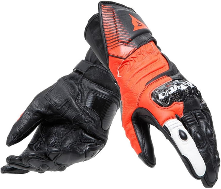 Dainese Carbon 4 Long Motorradhandschuhe L BLACK/FLUO-RED/WHITE, L BLACK/FLUO-RED/WHITE