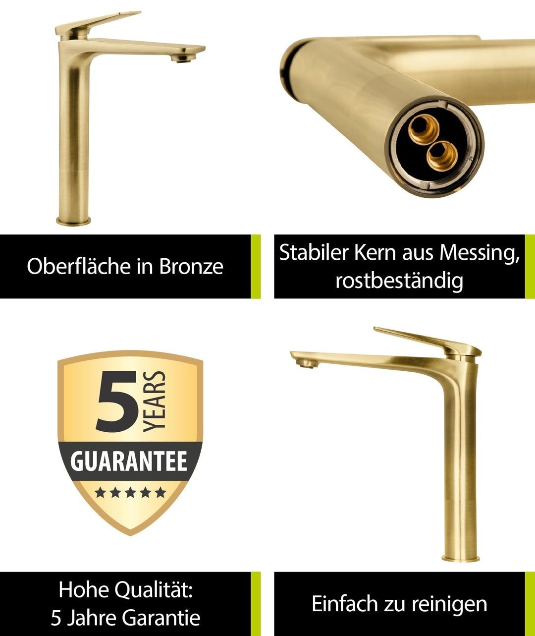'aquaSu® Einhandmischer Orva für Waschtisch mit Wassersparmischdüse, ressourcensparende Kaltwassermi