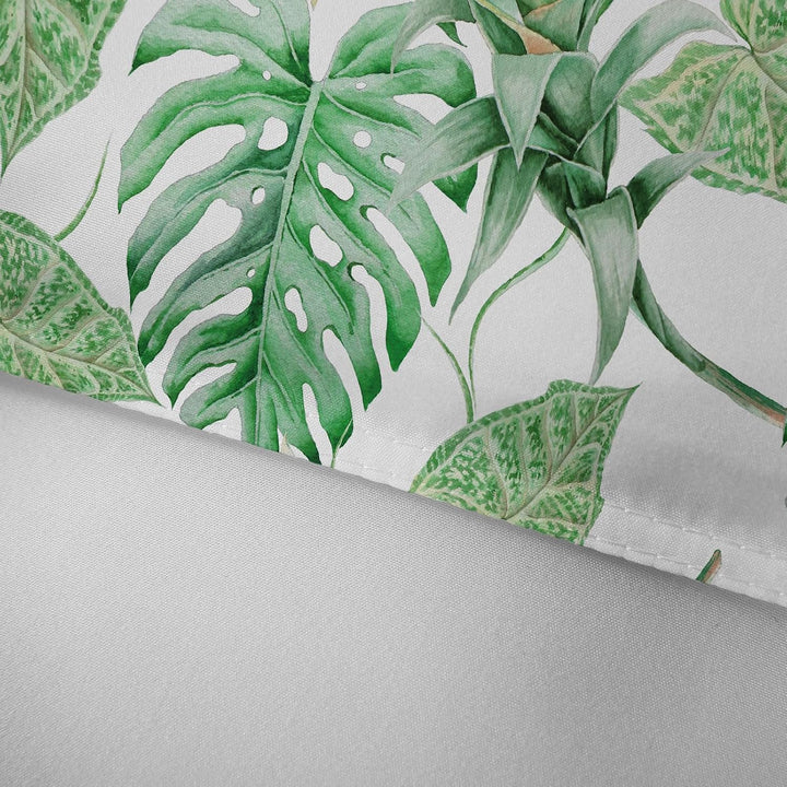 HOMHOMHA Bettwäsche 135x200 Grün Dschungel Botanisch Pflanze grüne Blätter Bettwäsche-Set Bettbezug