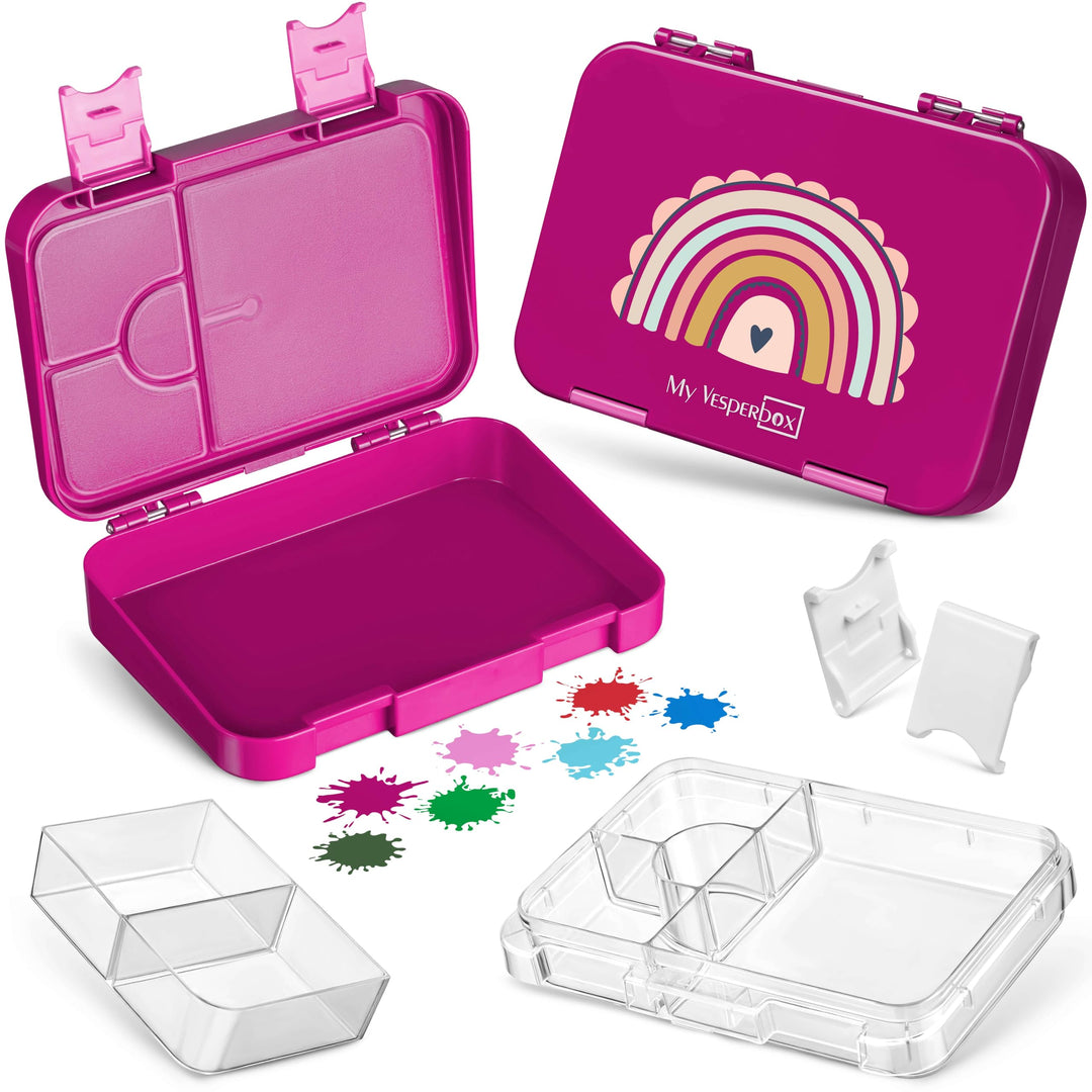 My Vesperbox – Bento Box Kinder - Lunchbox mit 4+2 Fächern - extrem robust – Brotdose – Brotbox idea