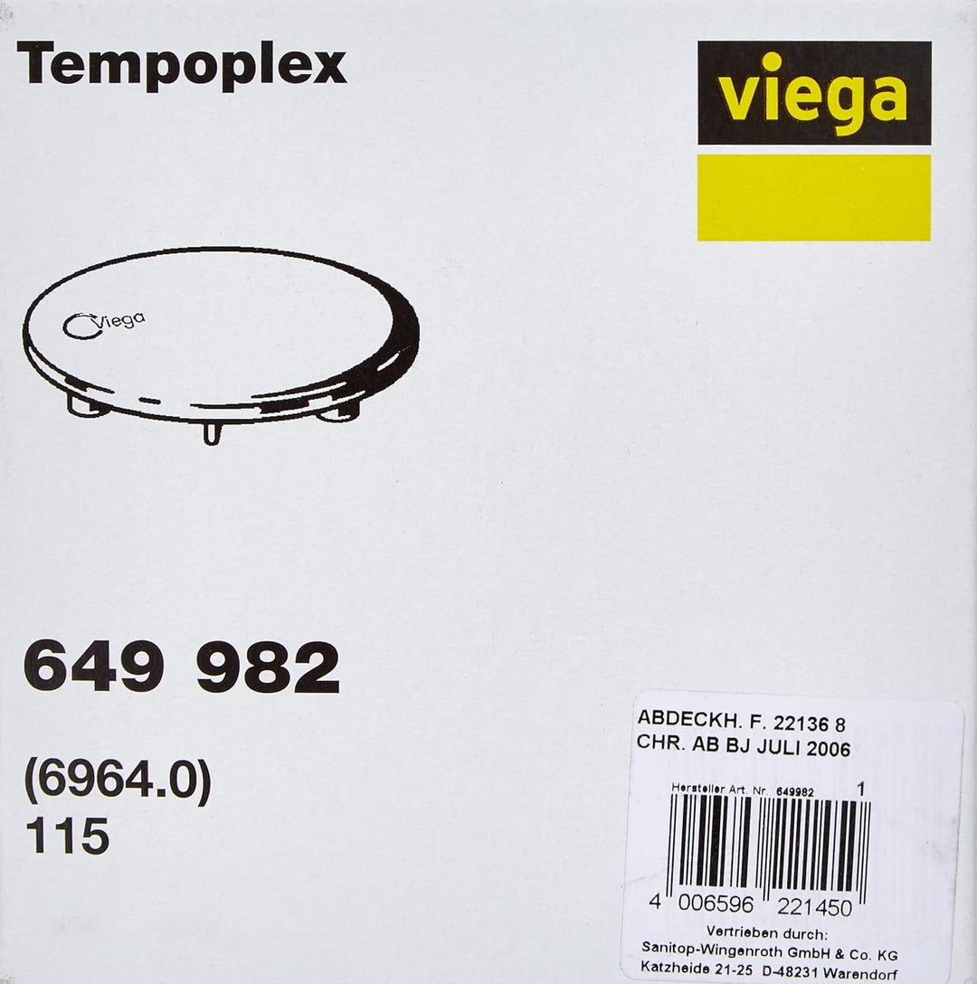 Viega 22145 0 Tempoplex Abdeckhaube, Chrom