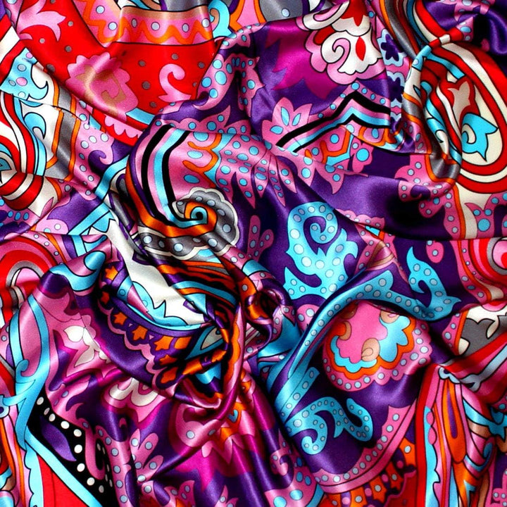 Lorenzo Cana - Luxus Damen Seidentuch, 100% Seide, XL Satin Tuch Seidensatin 110 cm x 110 cm aufwänd