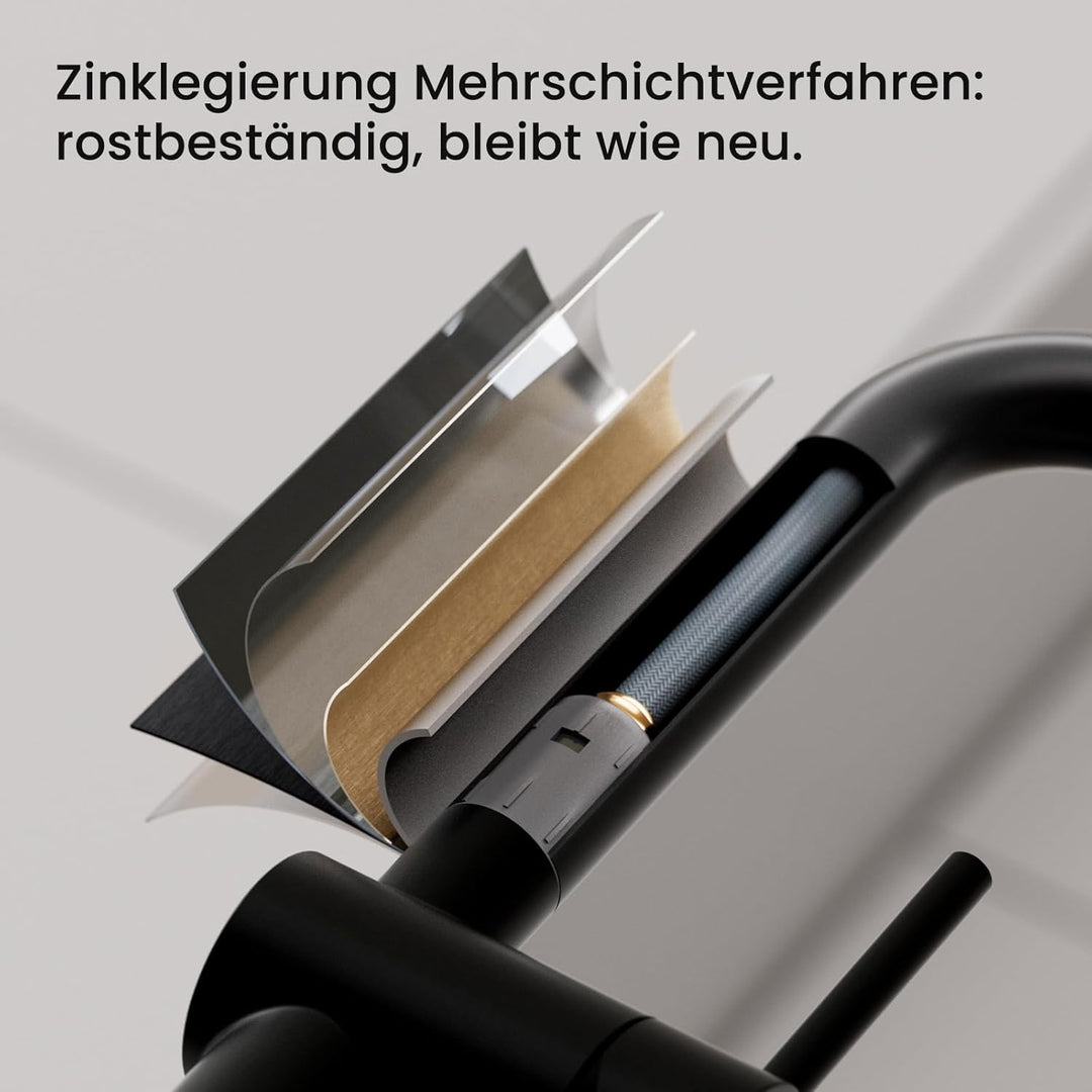CECIPA Wasserhahn Küche, Küchenarmatur mit Brause Zwei Wasserstrahlarten, Einhebel Armatur Küche 360