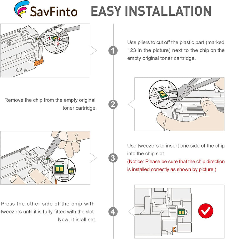 SavFinto 207X Toner Multipack Kompatibel für HP 207X 207A für HP Color Laserjet Pro MFP M283fdw M283
