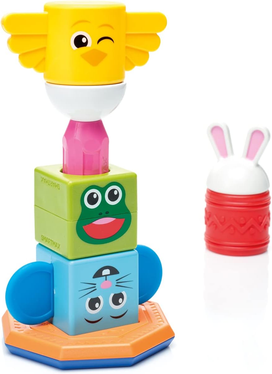 SMARTMAX - My First Totem, Magnetic Discovery Play Set with 24 Challenges, 7 Pieces, 1 1/5-5 Years