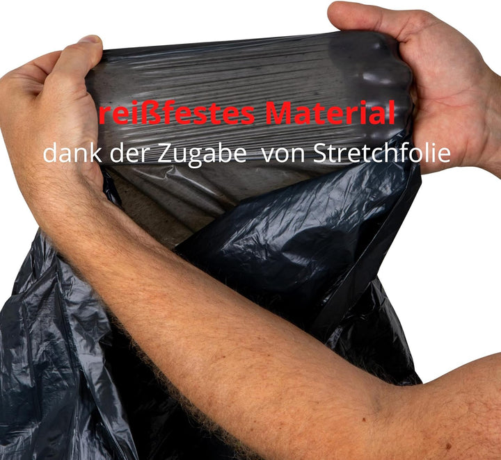 starke Müllbeutel MIT ZUGBAND 35L, 50L, 60L oder 120L - Rollenanzahl wählbar (60L - 10 Rollen á25),