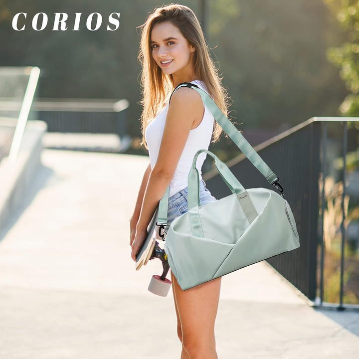 CORIOS Herren Sporttasche Damen Reisetaschen Duffle Bag Gross Weekender Übernachtung Tasche Oxford K