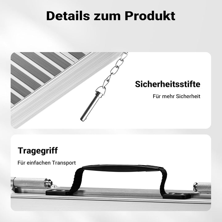 Rollstuhl Rampe Rollstuhrampe Aluminium klappbar 62 cm bis 270 kg mobil faltbar