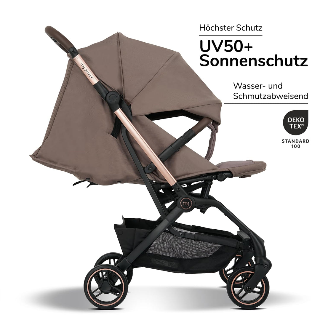 my junior® Buggy PICO³ | bis 22kg | Einhand AutoFold-Klappmechanismus | Ergonomische Liegeposition n