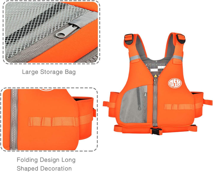 Schwimmlernweste Erwachsene, Schwimmhilfe, Festtoffweste ideal für den Wassersport, Kajak, Bootfahre