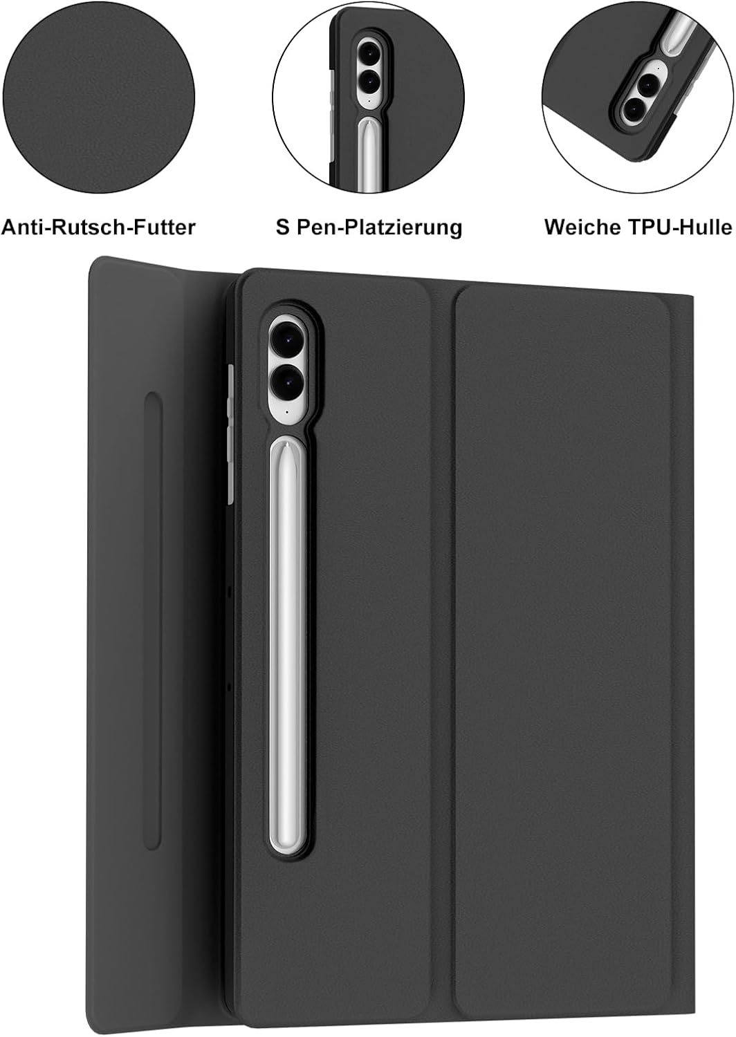 IVEOPPE Tastatur für Samsung Galaxy Tab S10+/S9FE+/S9+, Hülle Tastatur Kompatibel mit Galaxy Tab S9/