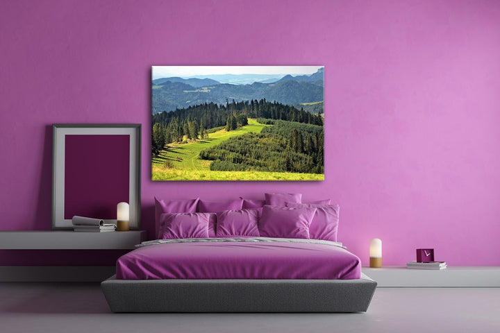 deyoli Atemberaubende Berglandschaft Format: 80x60 als Leinwandbild, Motiv fertig gerahmt auf Echtho