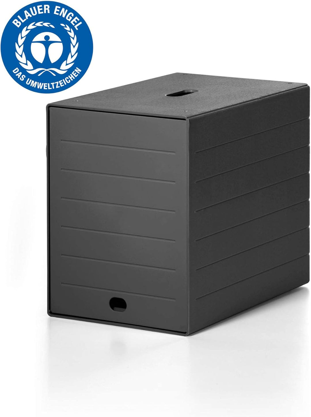 Durable Schubladenbox A4 Idealbox Plus 7 Fächer, Blauer Engel zertifiziert, 100 Prozent recycelbar,