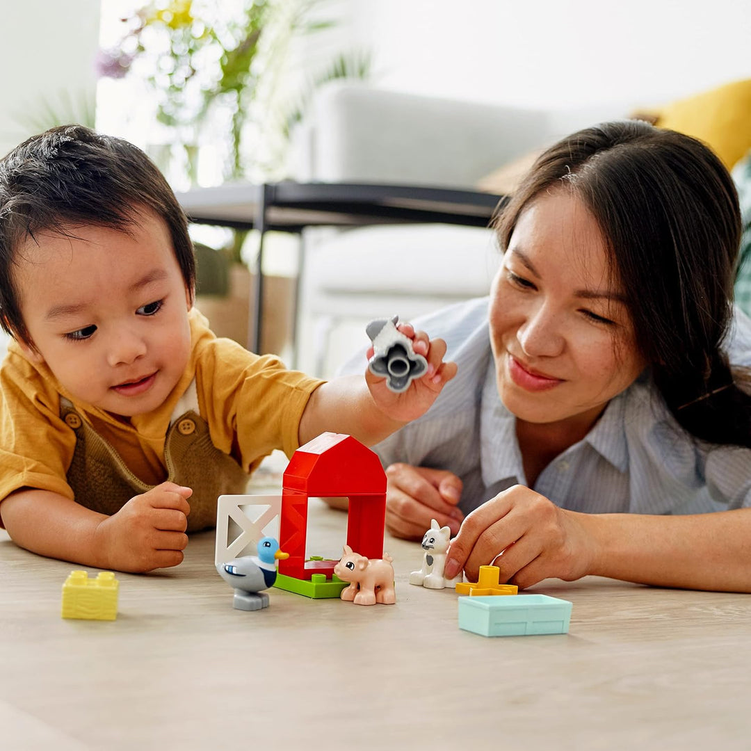 LEGO 10949 DUPLO Tierpflege auf dem Bauernhof Spielzeug für Kleinkinder ab 2 Jahren mit Figuren: Ent