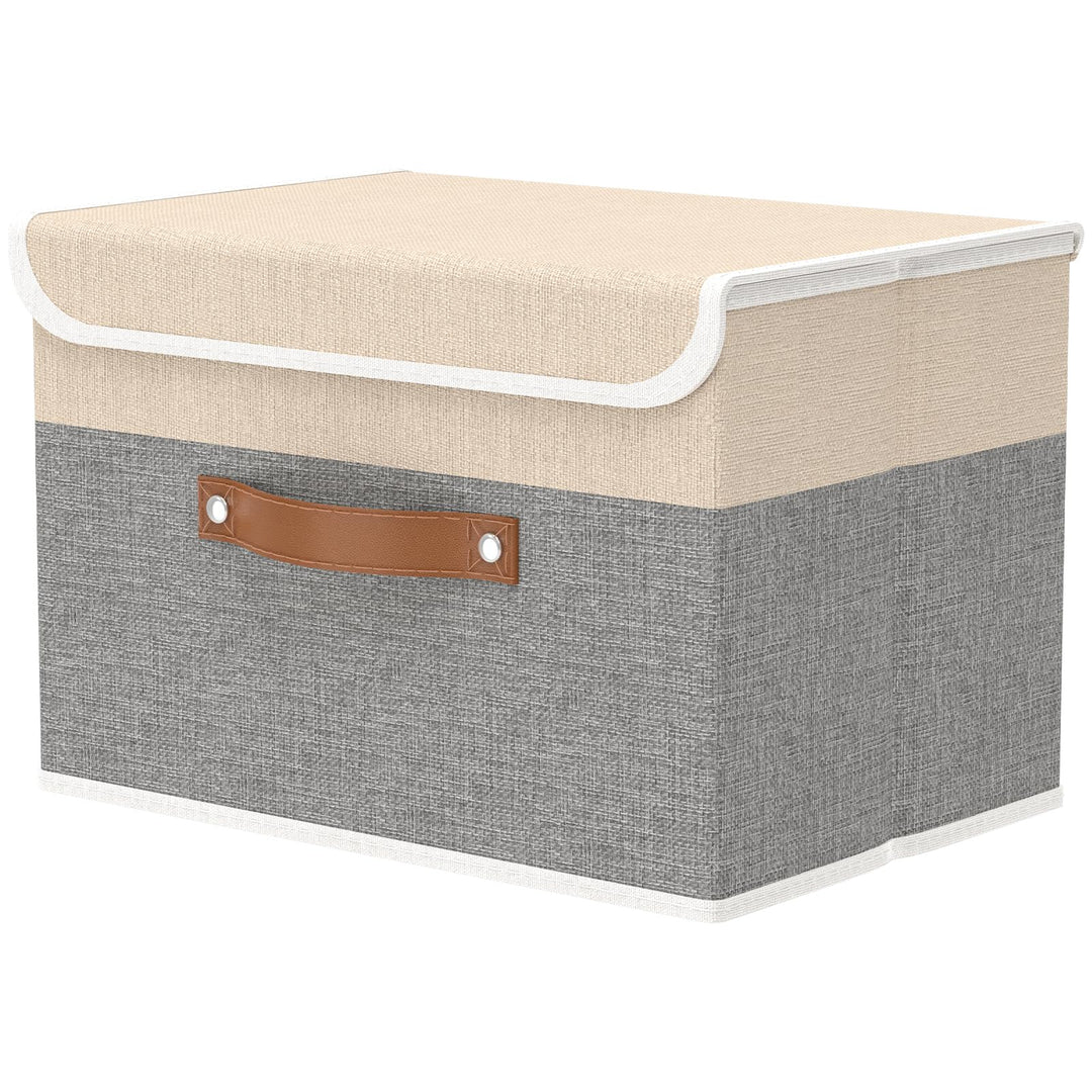 OUTBROS 1 Stück Aufbewahrungsboxen mit Deckel, 45 x 30 x 30 cm, faltbare Stoffboxen, Aufbewahrungskö