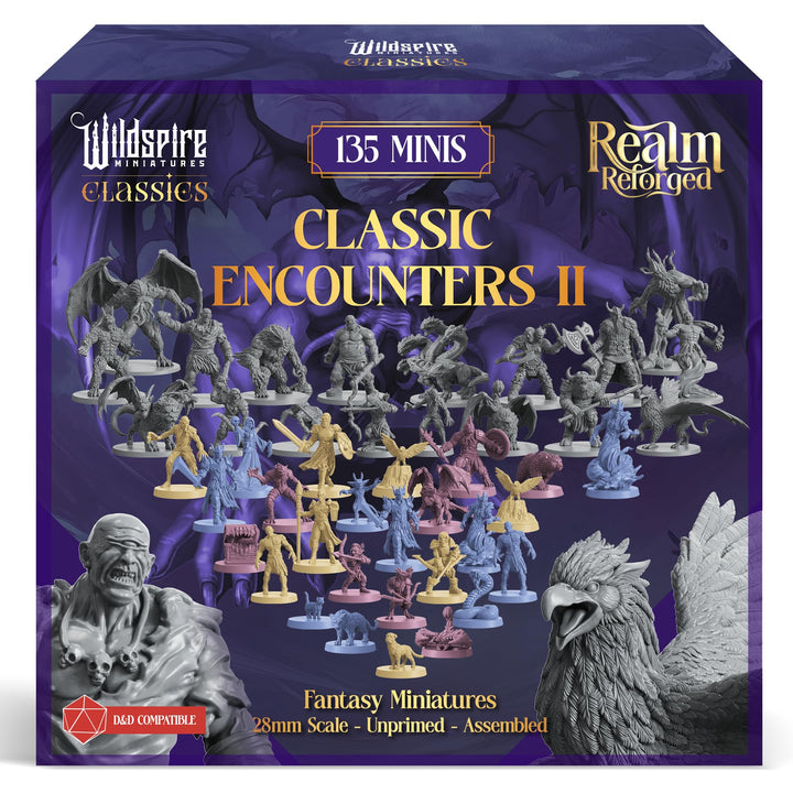 Classic Encounters II - 135 Monsters & Encounters for DND Miniatures Bulk & Dungeons Dragons | 28mm