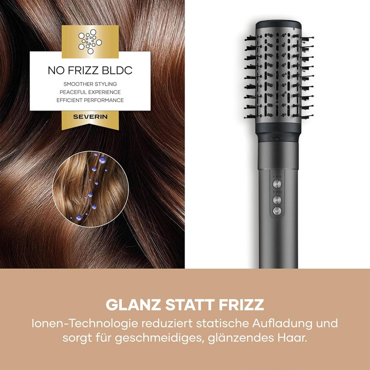 SEVERIN 5-in-1 Airstyler, Warmluft Hairstyler, Ionen Föhn, Stylingbürste mit Airflow Technologie, fü