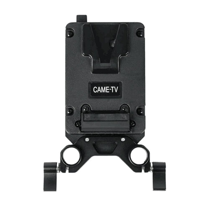 CAME-TV Mini-V-Montageplatte mit 2 D-Tap-Ausgängen und Dual-15-mm-Stangenklemme