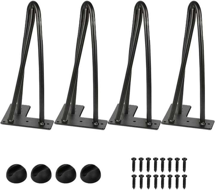 Ikodm 4er Set Hairpin Legs 15CM Haarnadel Tischbeine Tischkufen Esstisch mit Dreifachstab Freie Bode