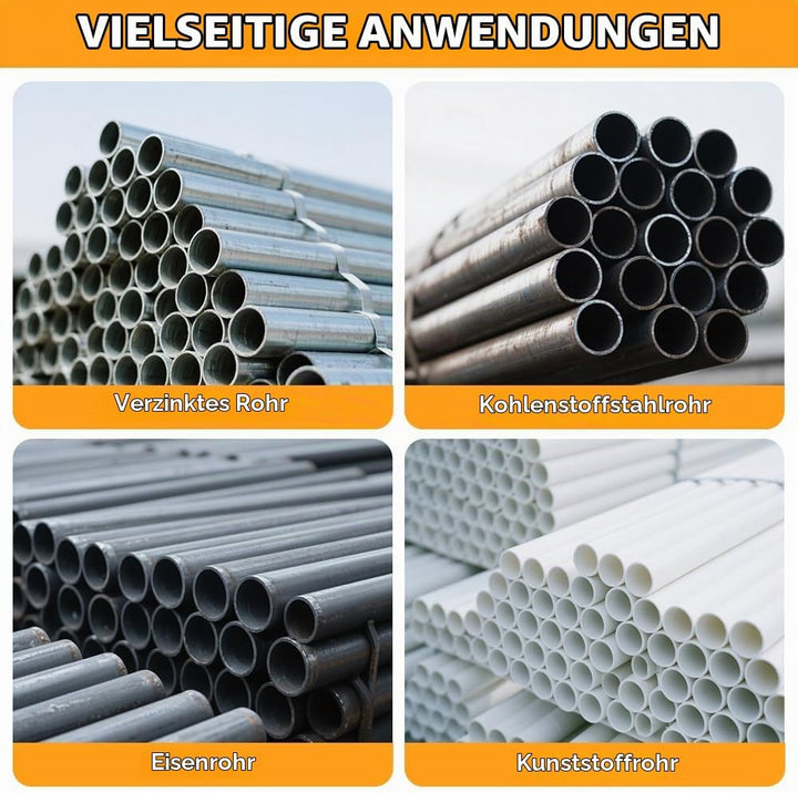 Hoteche Rohrgewindeschneider-Set 3-teilig | 1-1/4"-2" | 9CR2 Schneidbacken | Verchromte Platten
