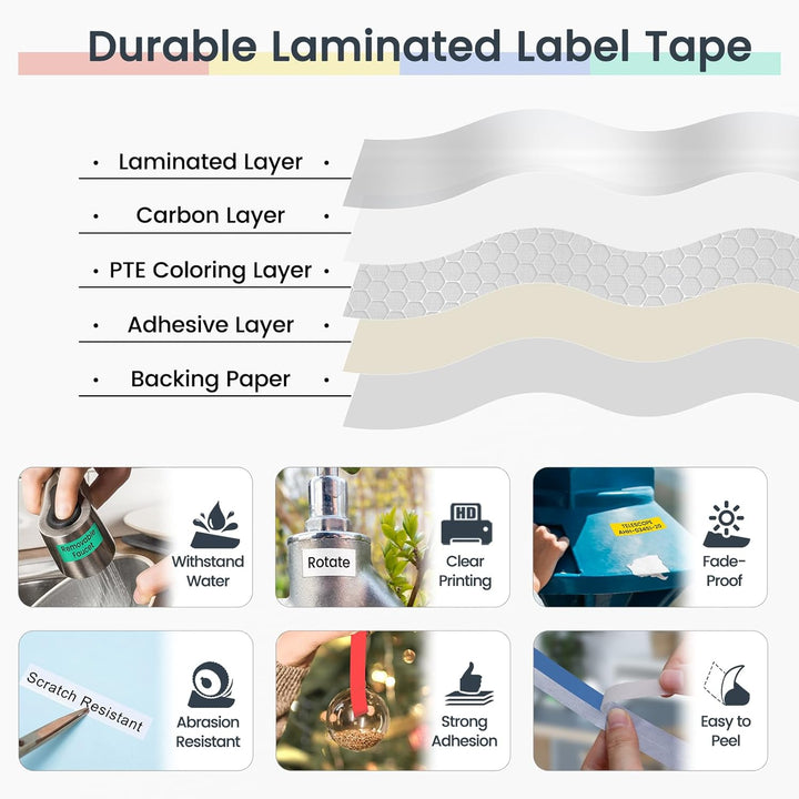 Markurlife Kompatible Schriftband als Ersatz für Brother TZe 24mm TZ-251 TZ-151 TZ-451 TZ-551 TZ-651