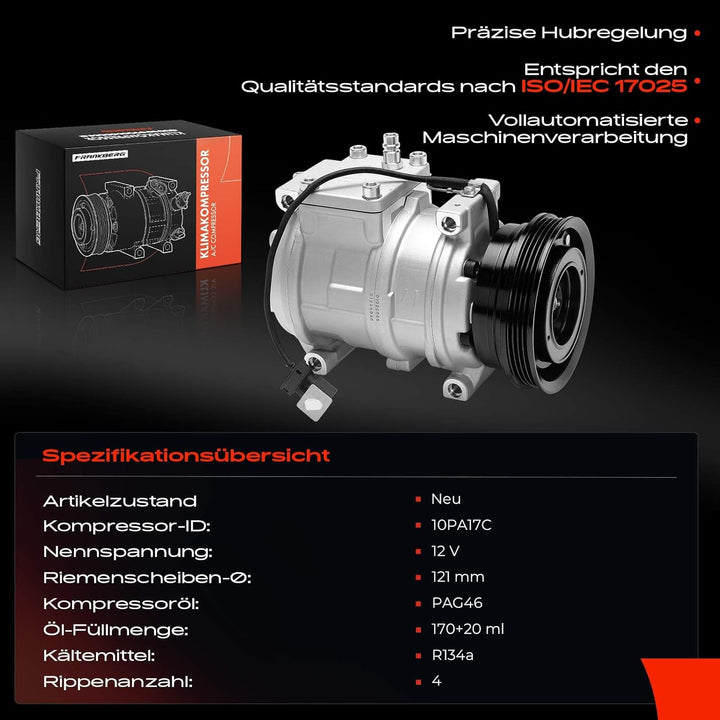 Frankberg Klimakompressor Klimaanlage Kompatibel mit 3er E36 325 2.5L 1991-1998 3er Touring E36 325