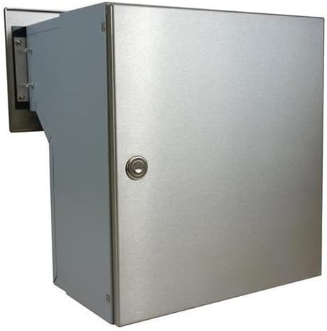 F-04 Edelstahl Mauerdurchwurf Briefkasten (Tiefe: 18-27 cm) - LETTERBOX24.de