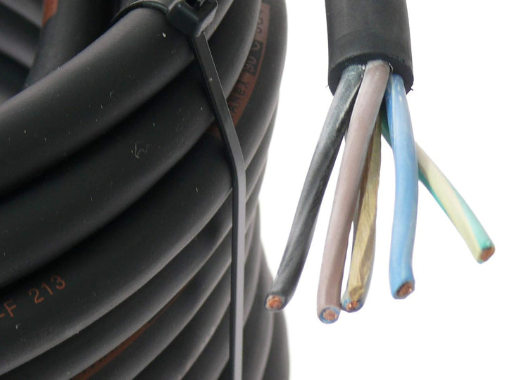 TITANEX Kabel H07RN-F 5x4,0 mm² (5G4) Baustellenkabel, Industriekabel geeignet für den Aussenbereich