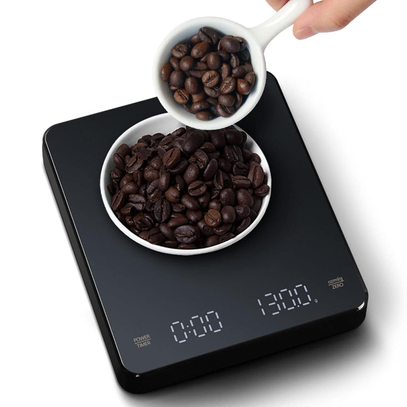 Elektronische digitale Kaffeewaage Hochpräzise Küchenwaage 3kg/0.1g USB,Aufladen Über Typ-c-schnitts