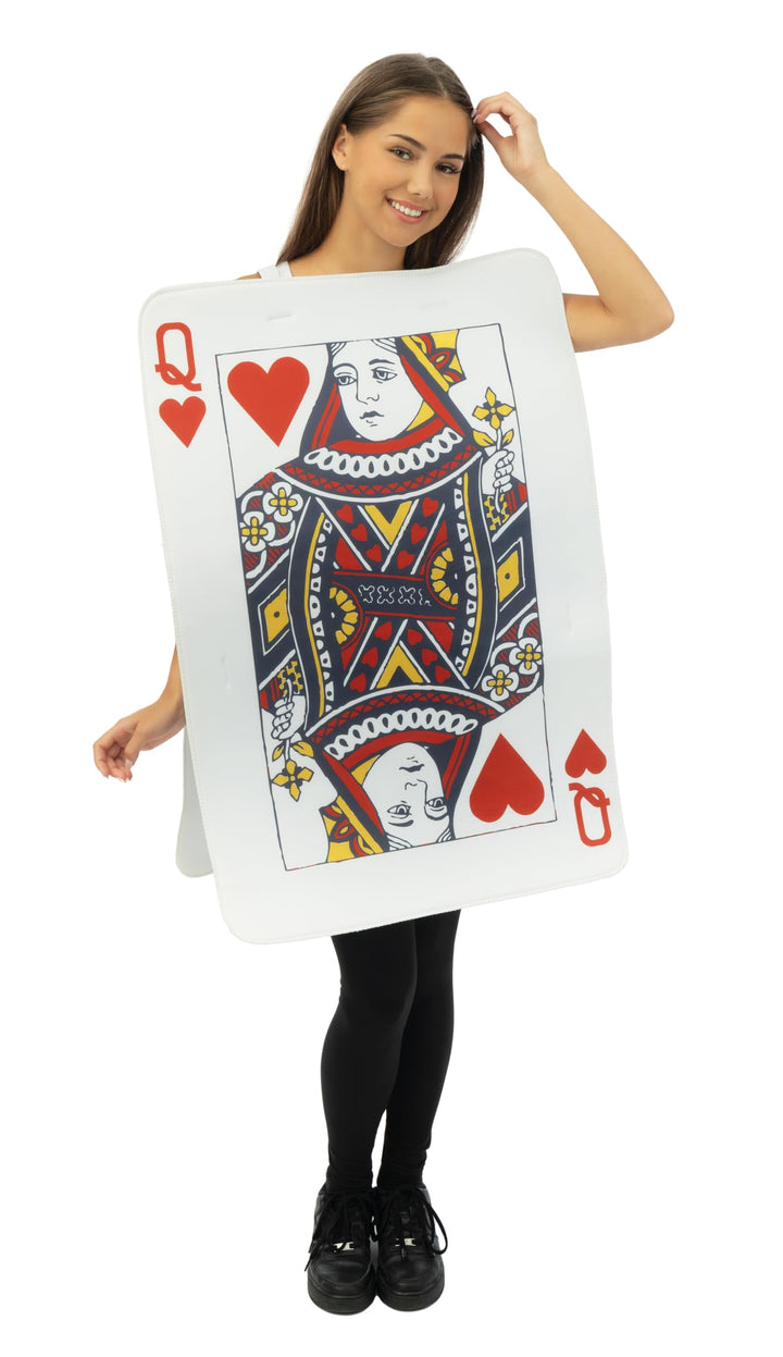 PtitClown - Costume Carte Reine de Cœur Adulte Taille Unique Taille Unique - Blanc