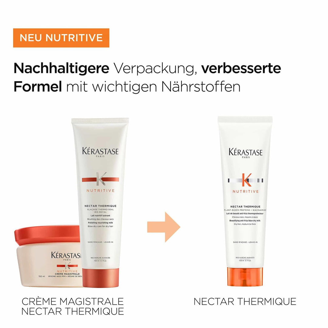 Kérastase Nutritive, Pflegender Hitzeschutz für trockenes, feines bis mittleres Haar, Für mehr Gl