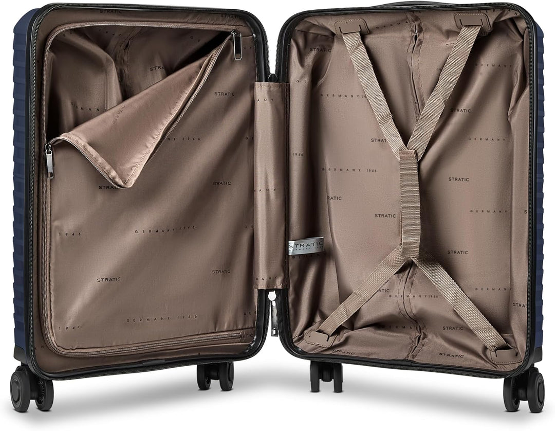 Stratic Shine Handgepäck Koffer &amp; Trolley | Ausgestattet mit 4 360° drehbare Rollen, arretierbarer G