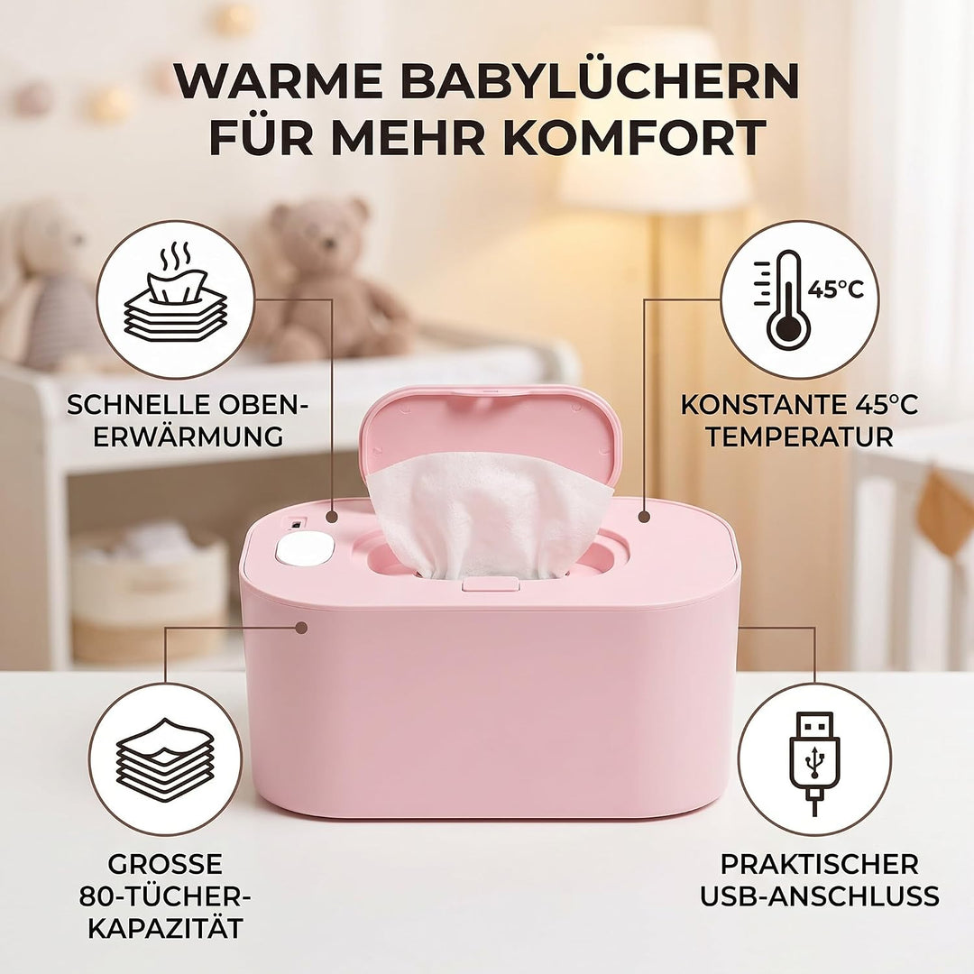 Ejoyous Baby-Feuchttuchwärmer mit Digitalanzeige, Spender für Baby-Feuchttücher mit grosser Kapazitä