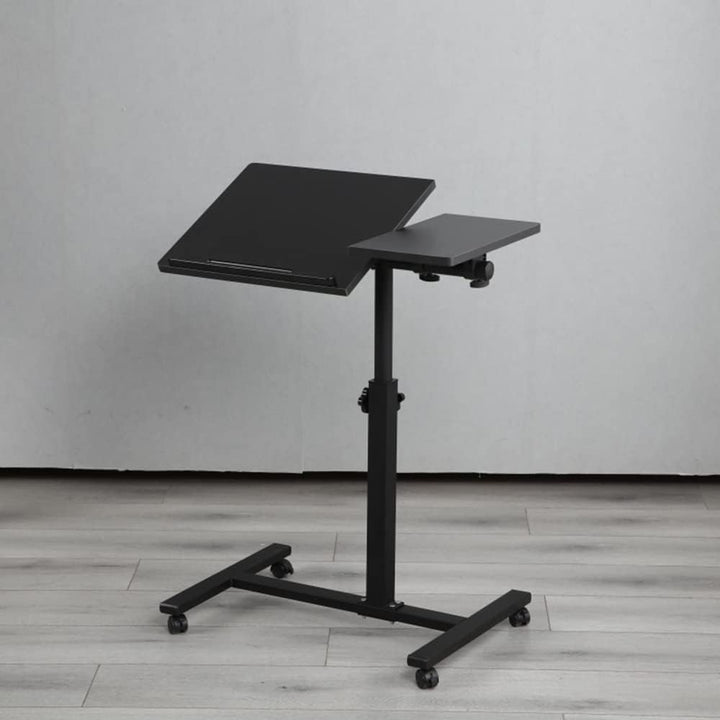 Betttisch mit Rollen, Betttisch für Laptop, Serviertablett für Sofa, Bremsen an beiden Hinterrädern,