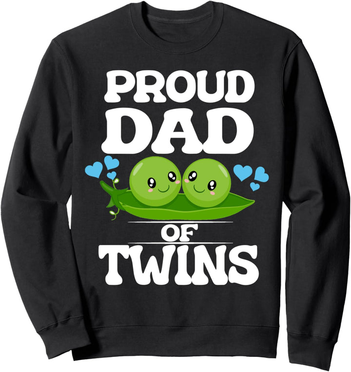 Proud Dad Of Twins Hearts Sweatshirt