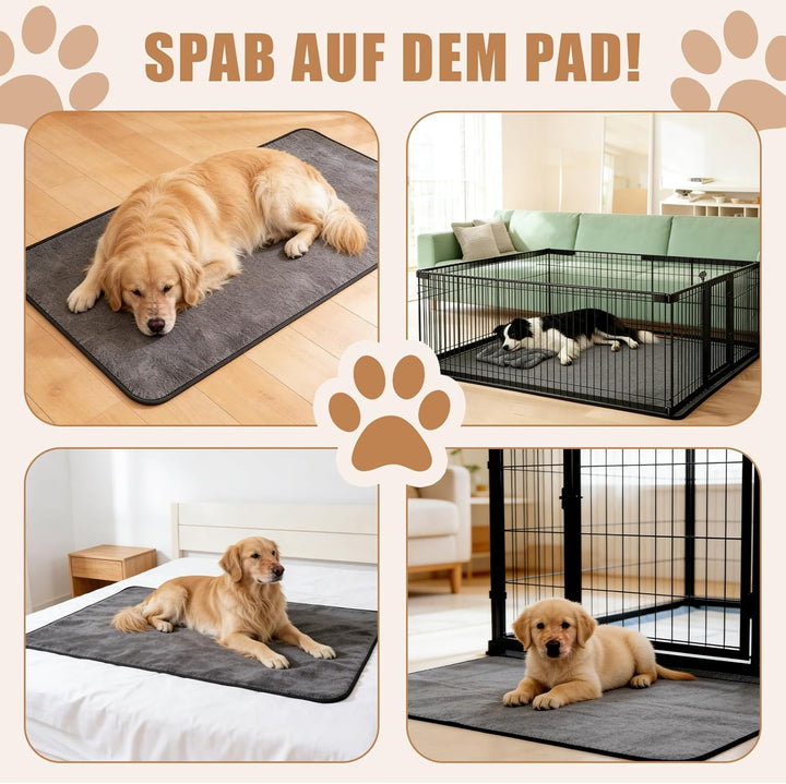 Inkontinenzunterlage Waschbar Welpenunterlagen, 100x70cm Schnell Absorbierend Haustier Hygieneunterl