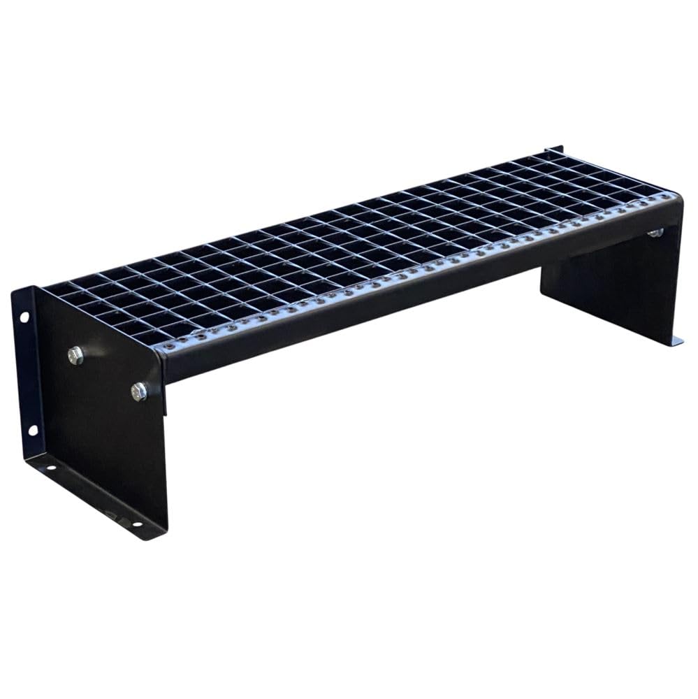 SRM Design 1 Stufen Standtreppe Stahltreppe Wangentreppe Gitterrosttreppe Aussentreppe Industrietrep