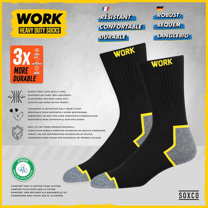 10 Paar Herren Socken Arbeitssocken WORK Socks 39-42 Schwarz (10 Paare), 39-42 Schwarz (10 Paare)