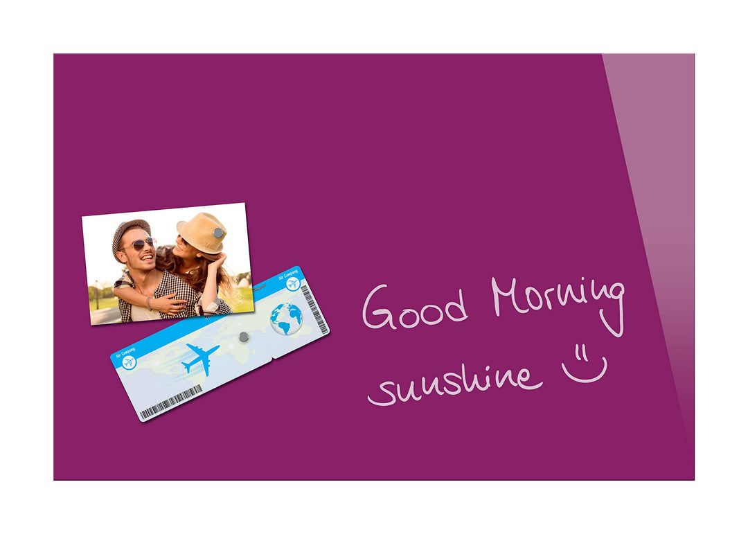 Be!Board B1204 Glas-Magnettafel beere, 60 x 40 cm, Memoboard magnetisch beere 60 x 40 cm, beere 60 x