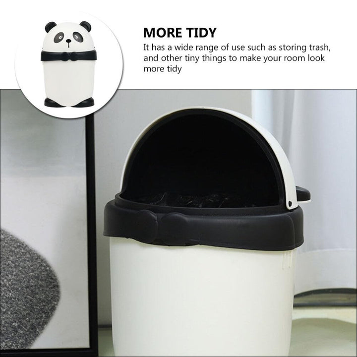 Happyyami Niedliche Abfallbehälter Niedlicher Mülleimer In Panda-Form Cartoon-Papierkorb Kunststoff-