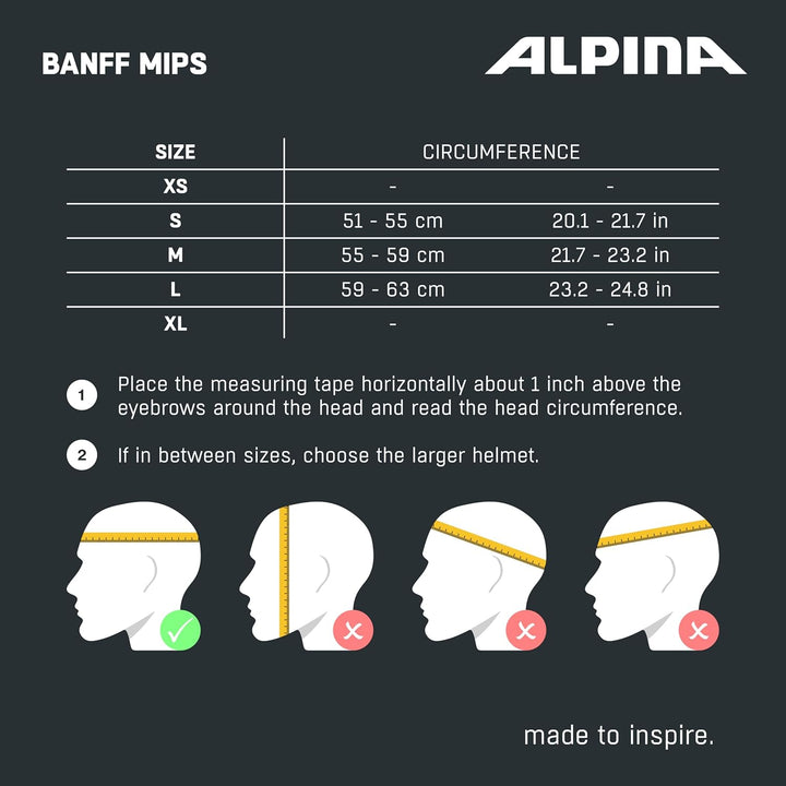 Alpina Banff MIPS Skihelm - Black mat 51-55 cm, 51-55 cm
