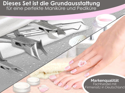 Pediküre Set mit Nagelzangen und Fusspflegeinstrumente