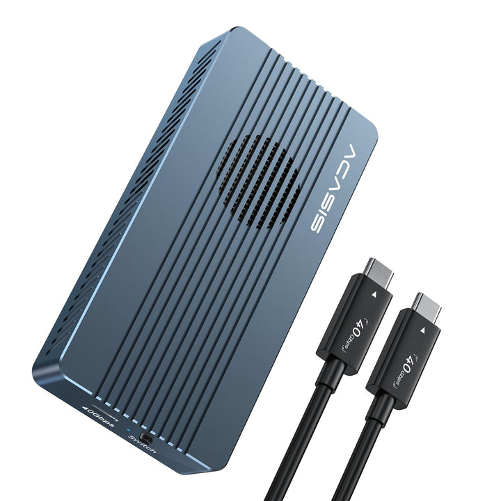 ACASIS 40Gbps M.2 NVMe SSD Gehäuse mit Lüfter, Bessere abwärme,TBU405Pro M1 für M1 M2 Pro/Max, Thund