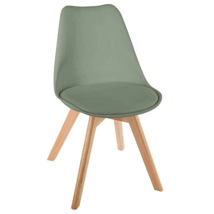 Stuhl Baya khakigrün - Beine aus Buche - Khaki - Atmosphera créateur d'intérieur cm Kaki, cm Kaki
